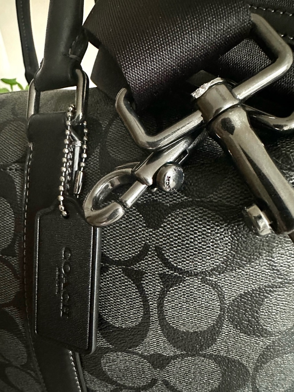 Coach Ellery Black Signature Travel Duffle NWOT - Picture 6 of 16